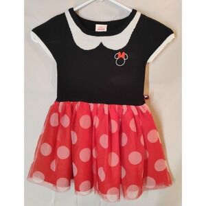 Disney Junior Minnie Mouse 4T Sweater Dress Tulle TuTu Skirt